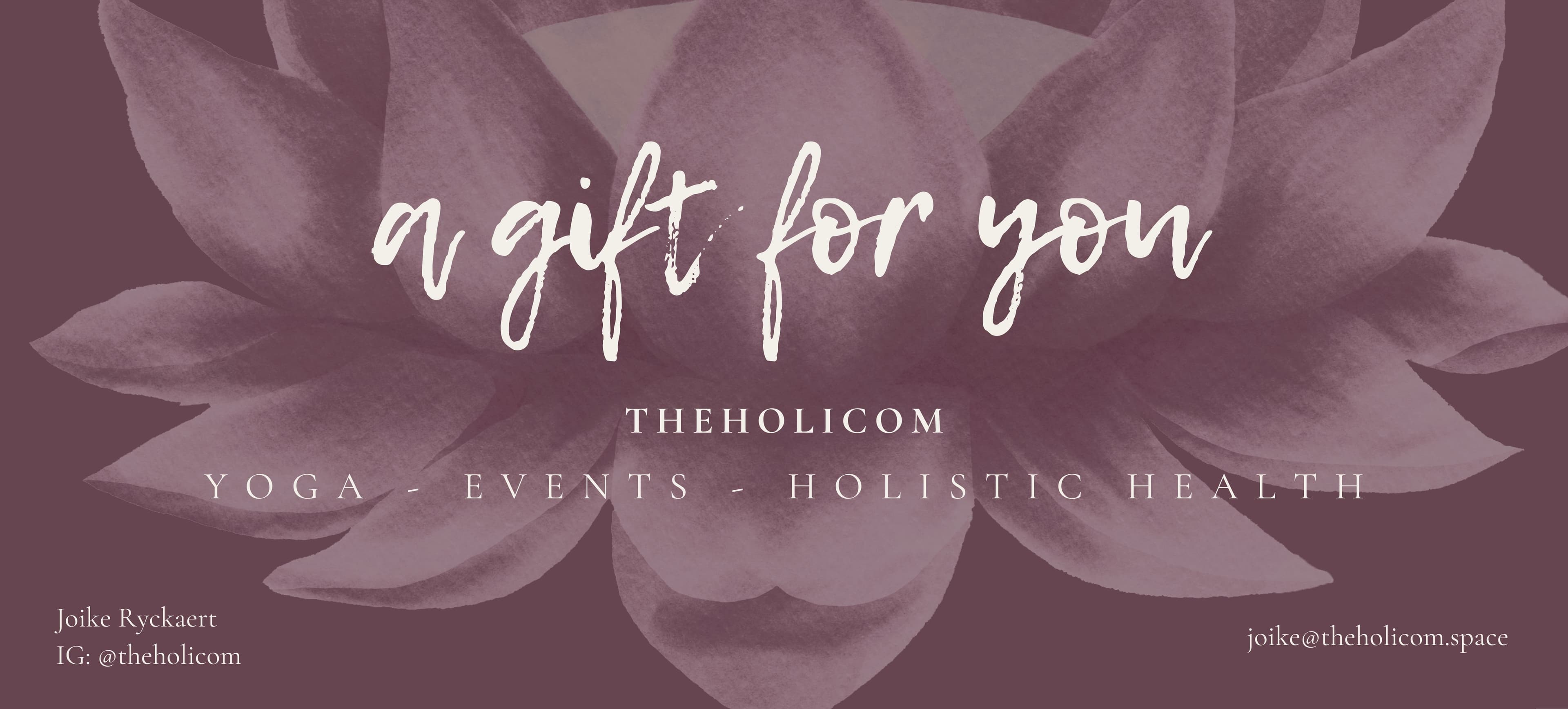 The Holicom gift card